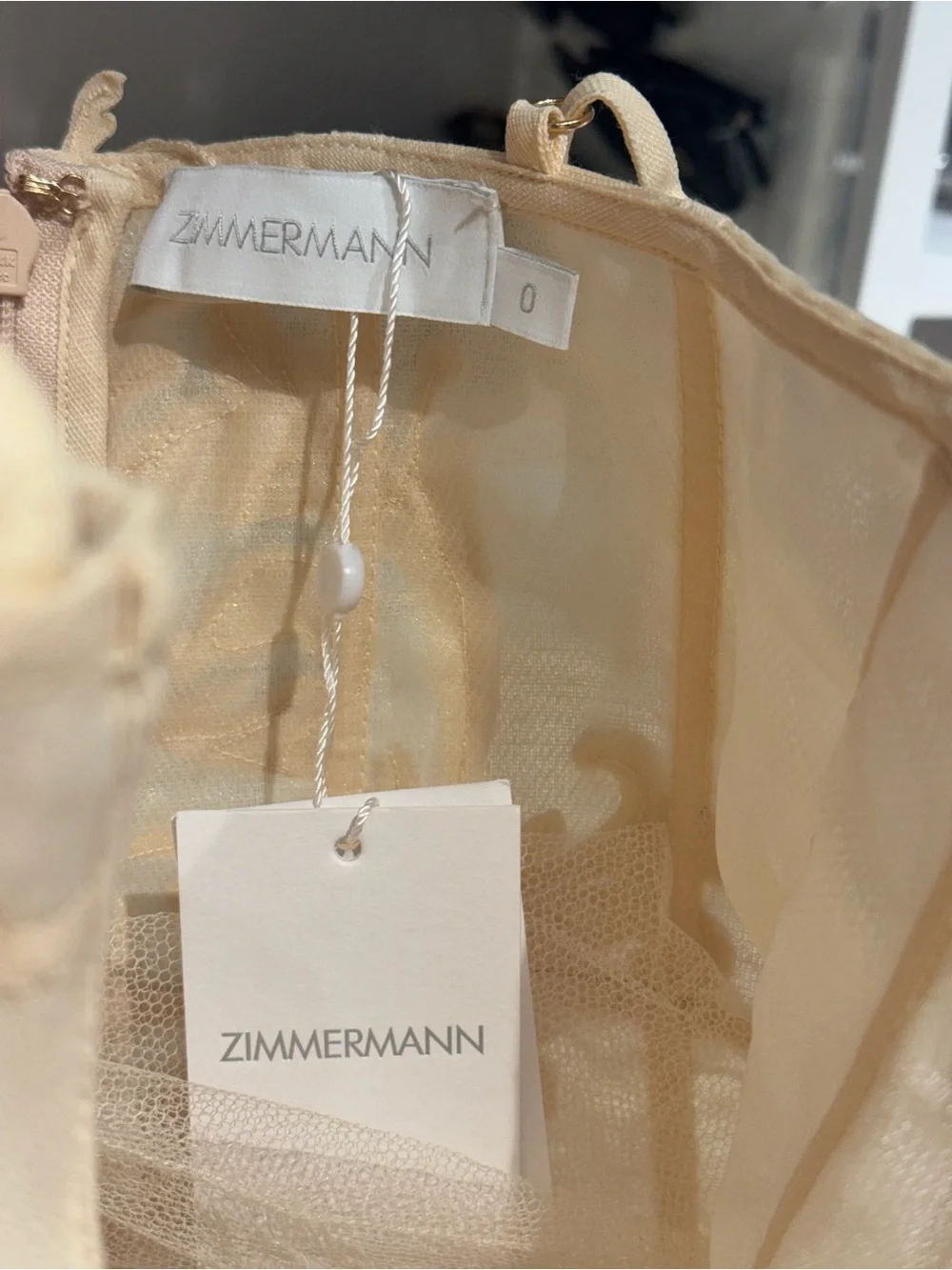 Zimmermann Rebellion Filigree Linen-Silk Corset Mini Dress NWT Cream - Picture 5 of 12